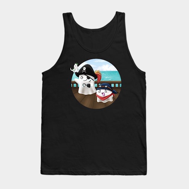 Kawaii Ghosts Pirates Tank Top by Chiisa